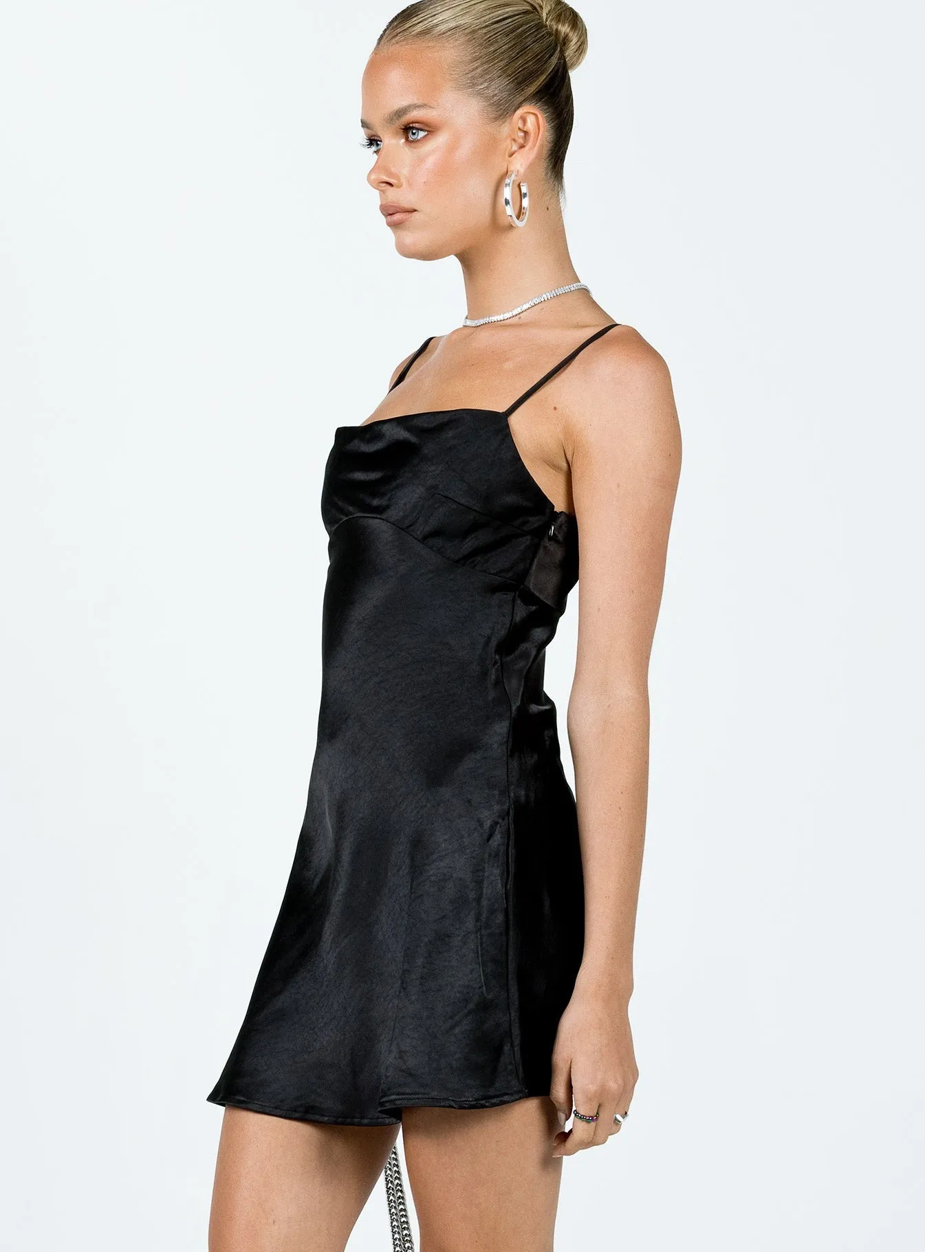 Fiery Feelings Mini Dress Black Non Restrictive Anti Static Material
