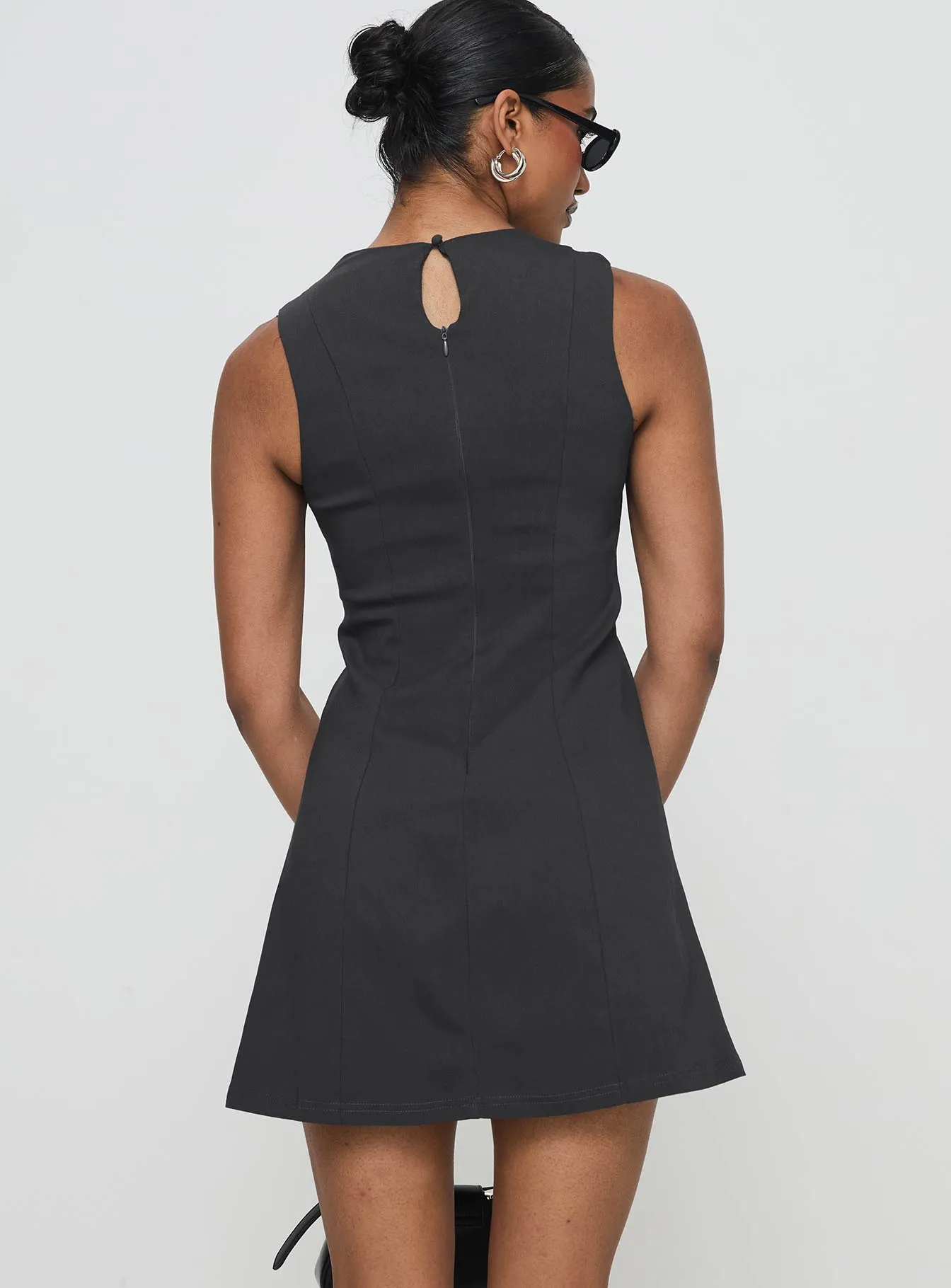 Boho Look Geraldine Mini Dress Grey