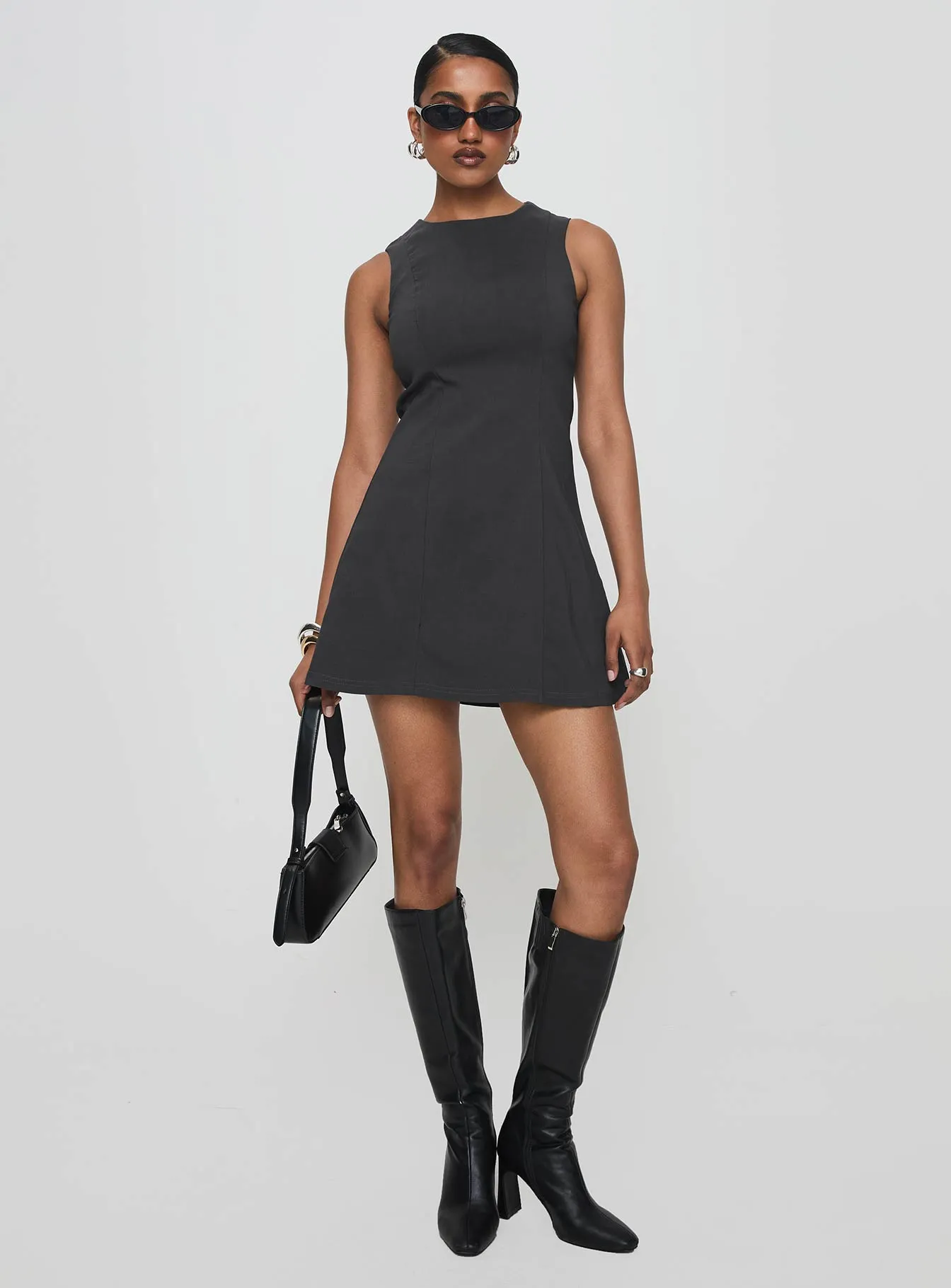 Heat Beat Geraldine Mini Dress Grey