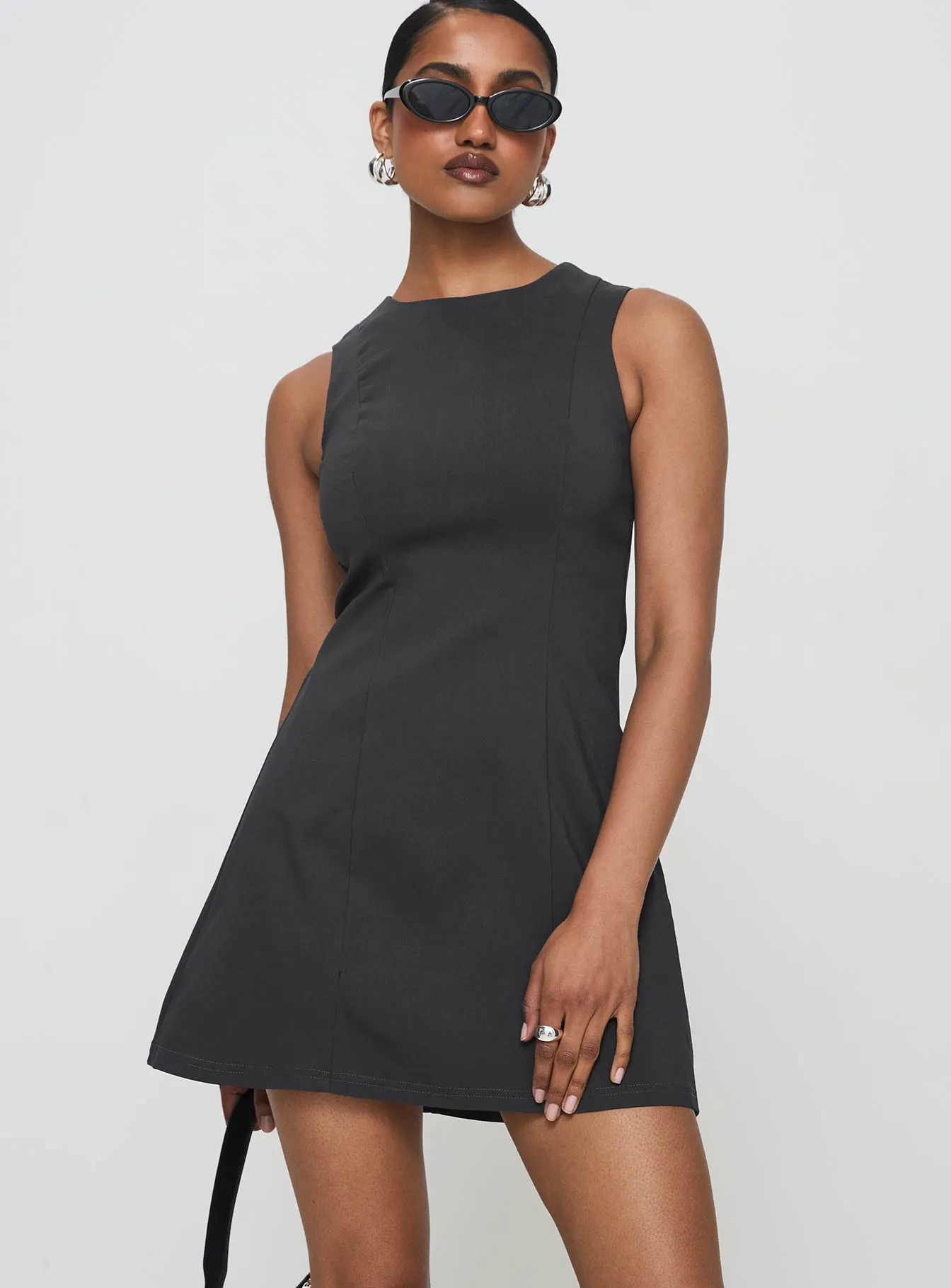 Charming Detail Geraldine Mini Dress Grey