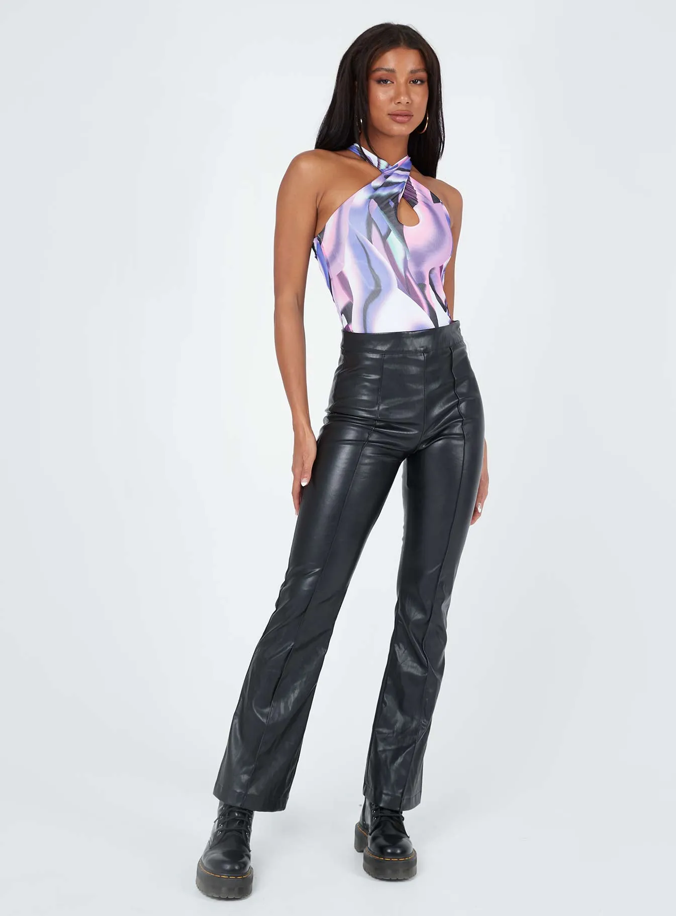 Urban Stylish Street Men Aubrie Bodysuit Purple Multi