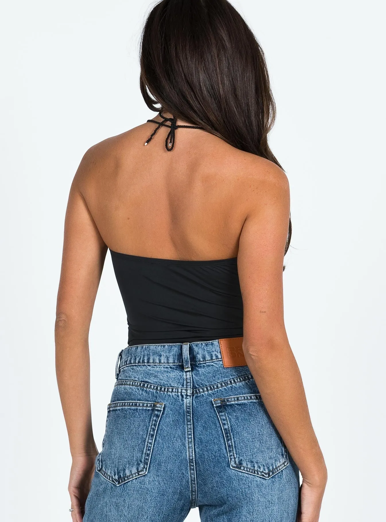 Versatile Luxury Devra Strapless Bodysuit Black