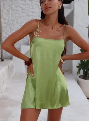 Heat Beat Glow Heat Apple Cider Mini Dress Green