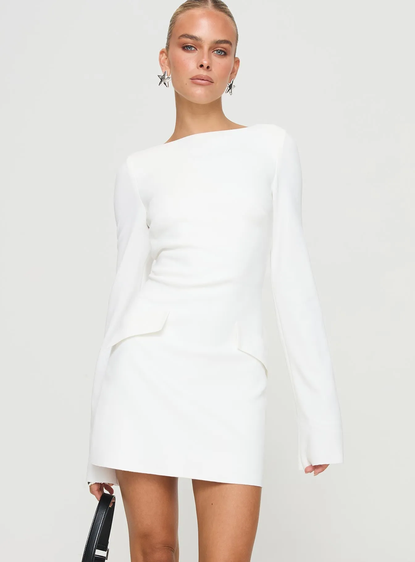 Carters Long Sleeve Mini Dress White Petite High Energy