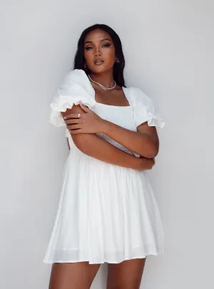 Dani Mini Dress White Classic cute short dress Casual yet chic piece