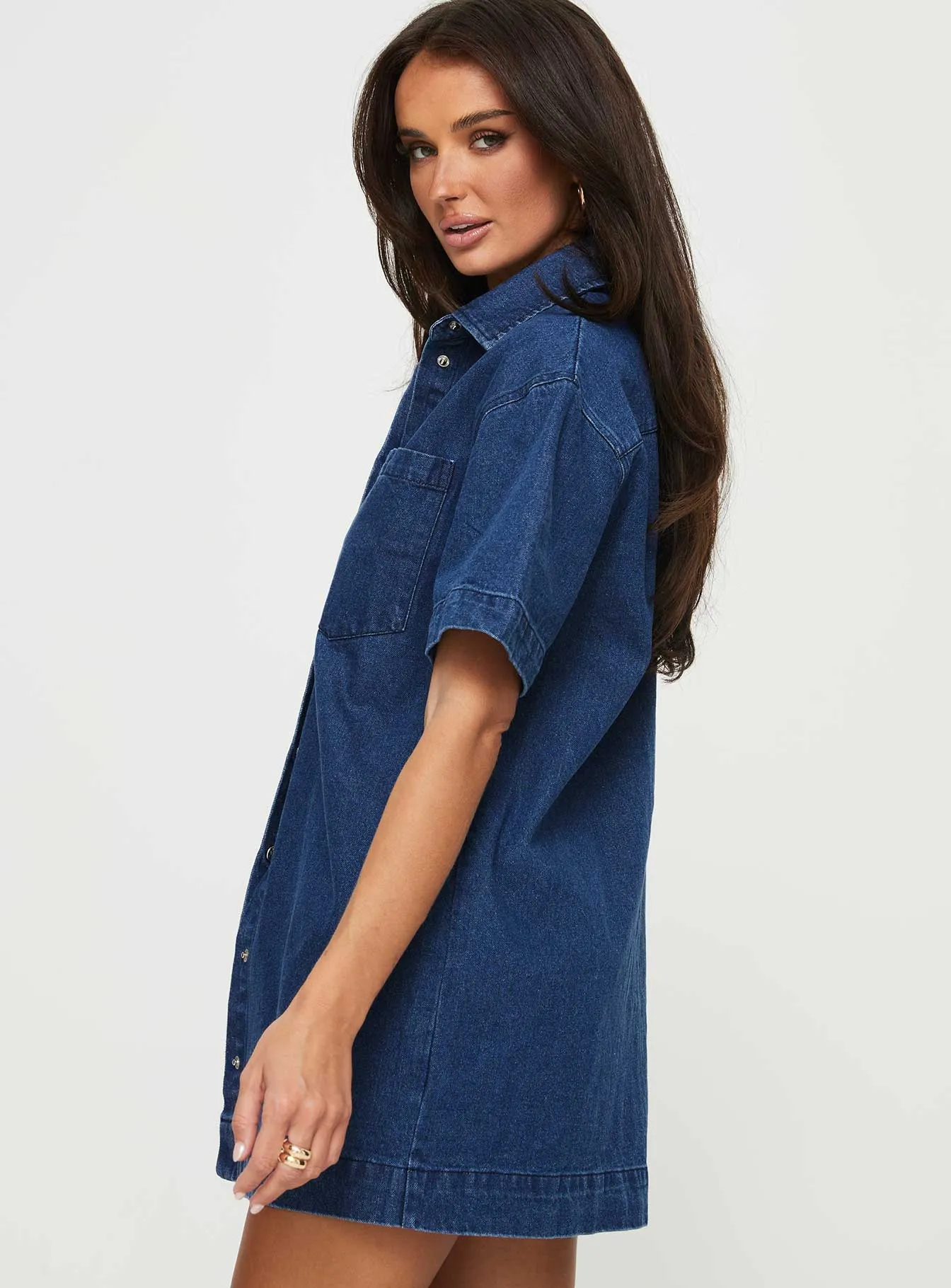 Haun Denim Mini Dress Dark Wash Daytime casual mini City Cool