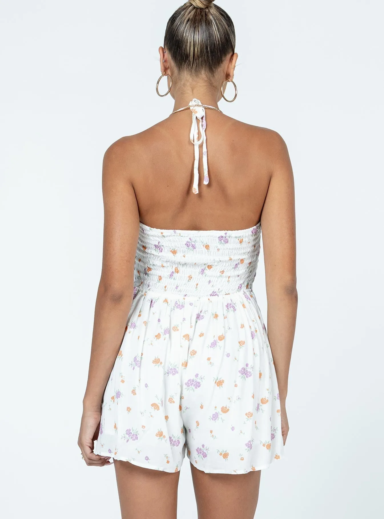 Youth Flair Urban Mode Emery Floral Halter Romper Multi