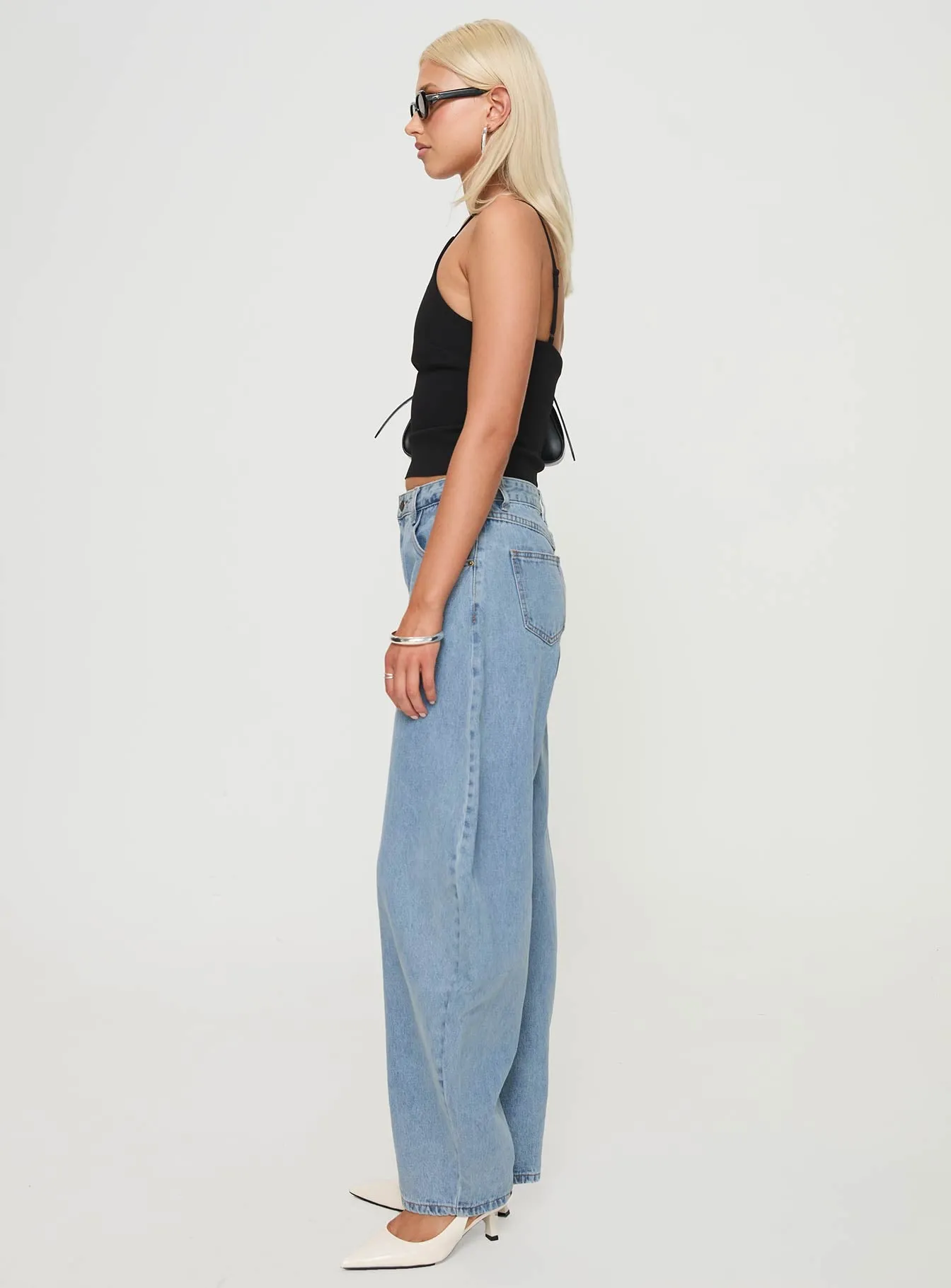 Horseshoe Jeans Washed Blue Date Night Loose Vintage Lover High Quality Classic Wear Earthy