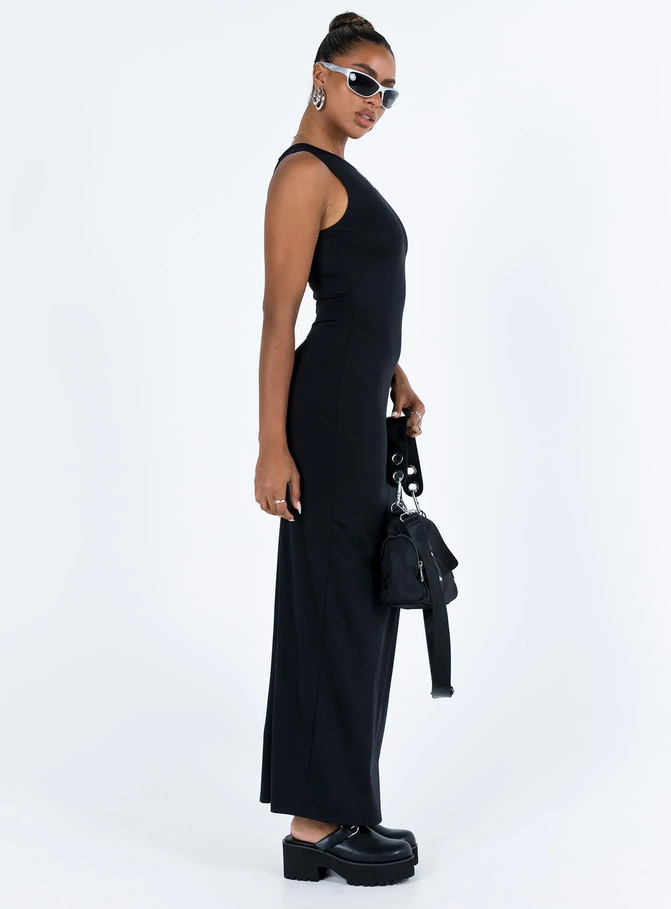 Winter Soft Bena Maxi Dress Black