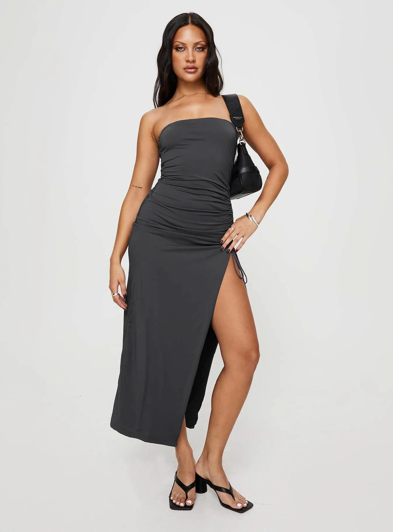 spring fresh Versatile maxi with accessories Caprani Maxi Dress Grey