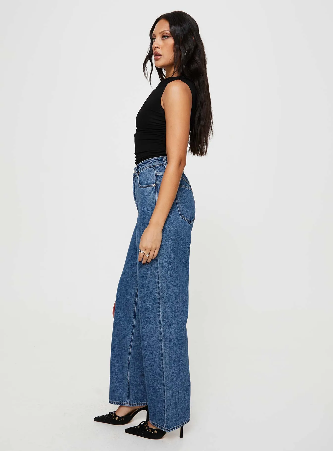 Abrand Carrie Jeans Daria Mid Vintage Blue Trend Setter Road Trip Casual Spring Mood Trendy