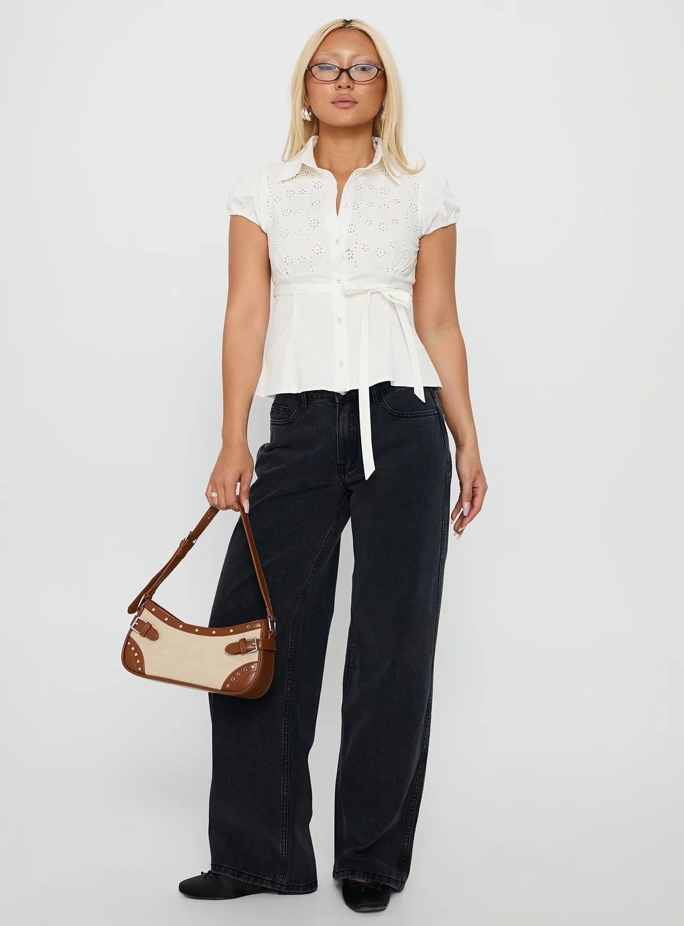 Maryanne Mid Rise Relaxed Jeans Washed Grey Simple Attire Beach Day Breathable