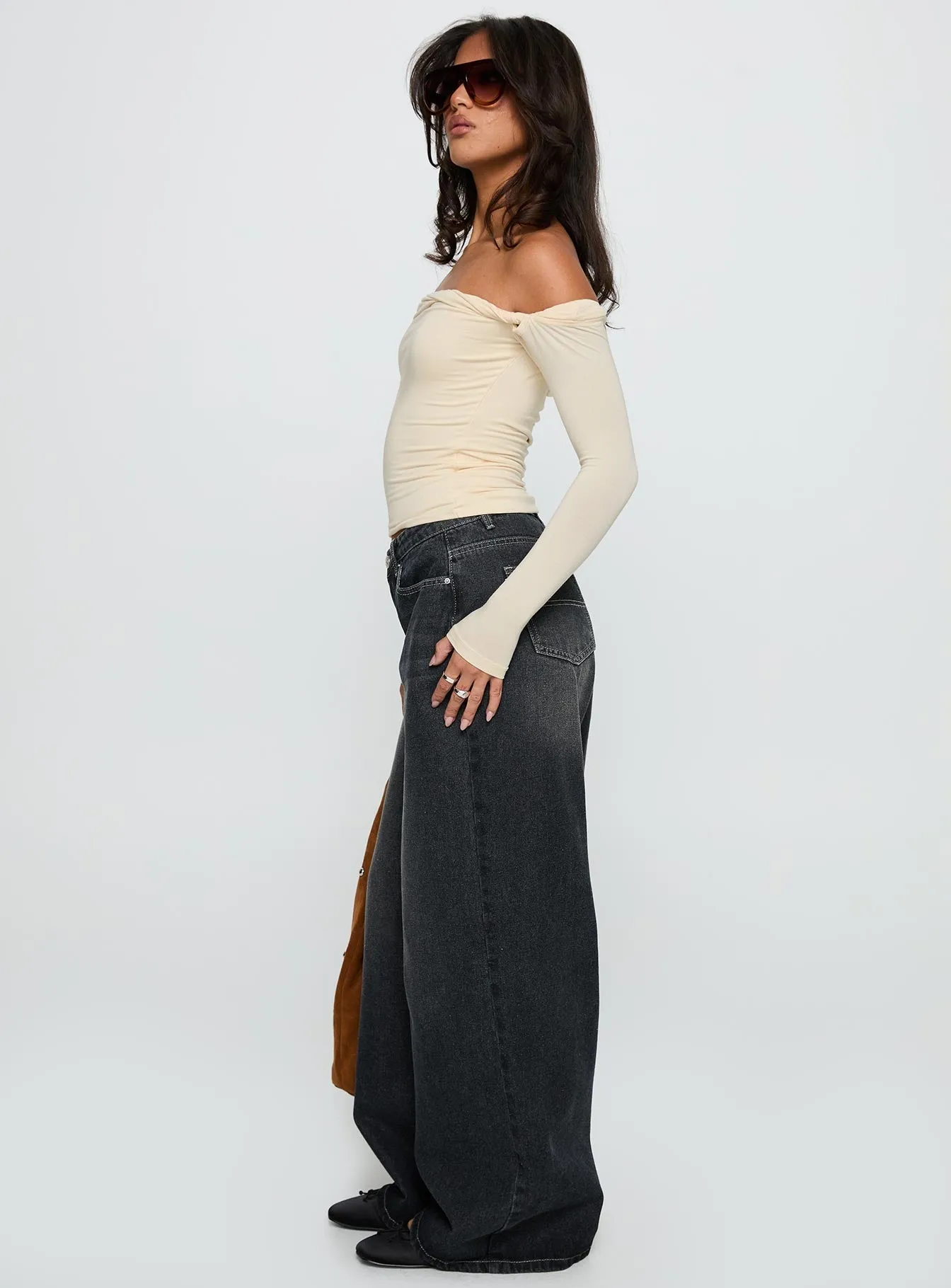 Nature Lover Outdoor Adventure Autumn Days Low Effort Naylor Wide Leg Jeans Grey Wash