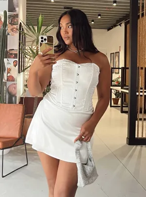 Curvy Love All Season Fashion Alter Ego Mini Dress White