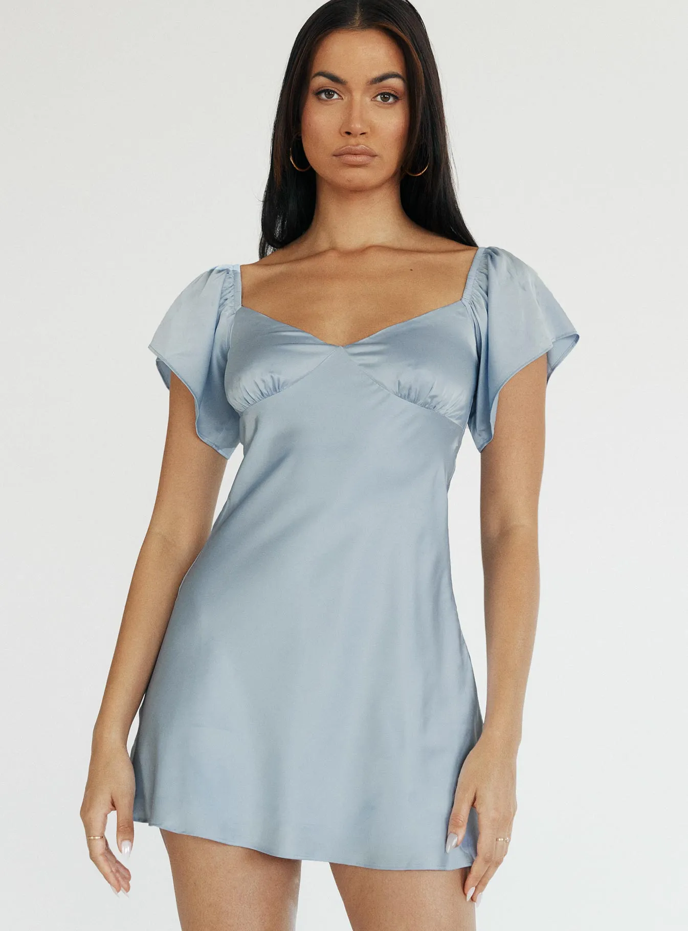 Comfortable day-to-night dress Soft Brushed Interior Isabel Mini Dress Blue