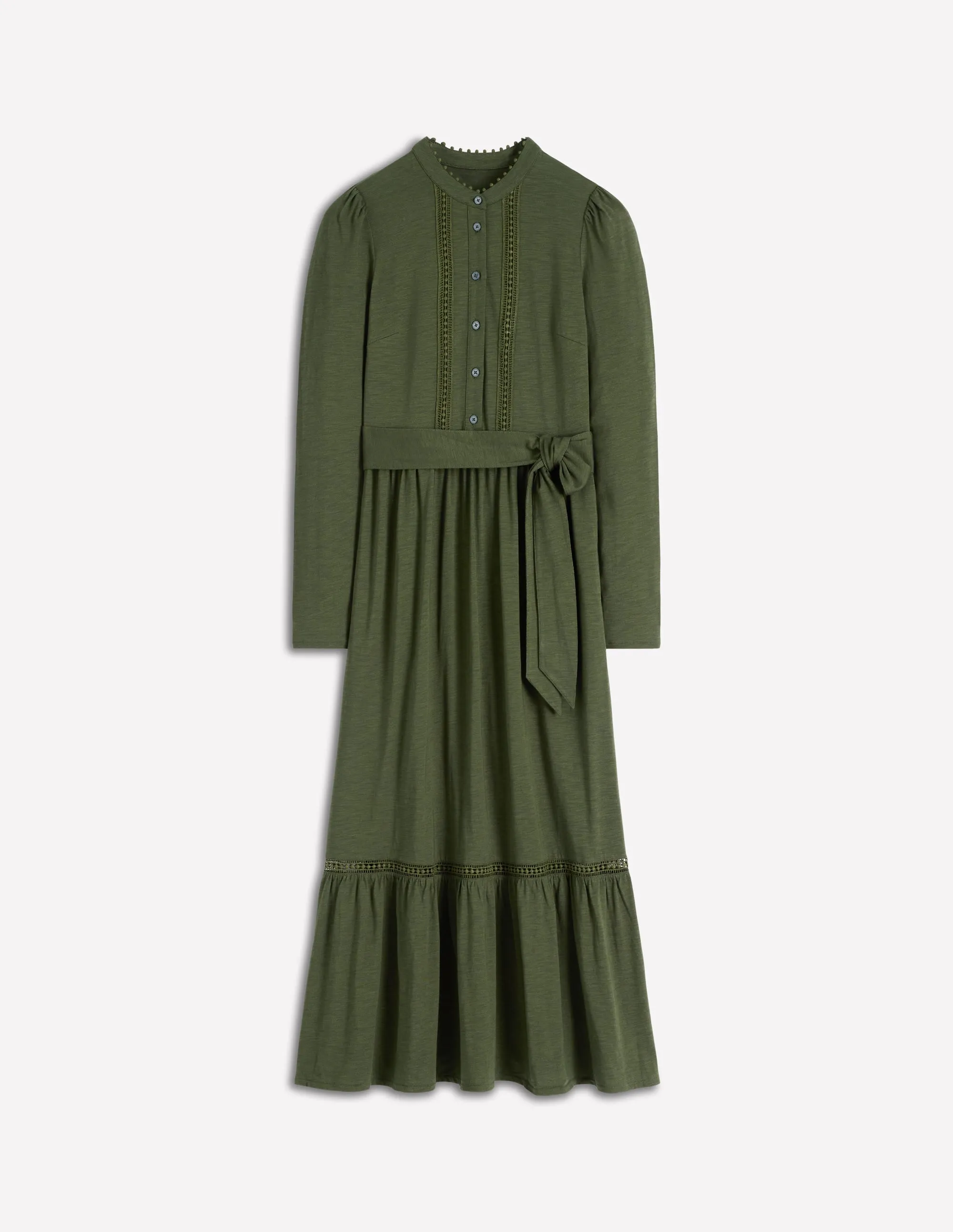Charming Style Edwina Jersey Shirt Dress-Kale Leaf
