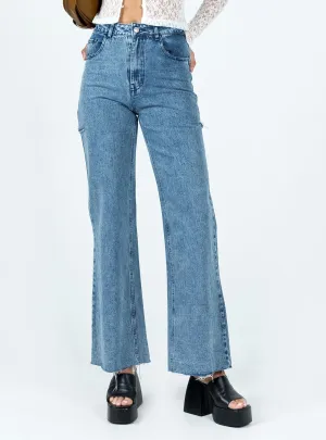 Casual Smart Casual Unisex Wear Flloyd Wide Leg Jean Denim
