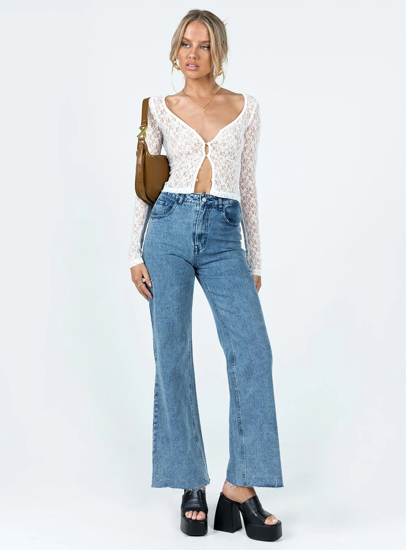 Garment Washed Softness Urban Energy Flloyd Wide Leg Jean Denim