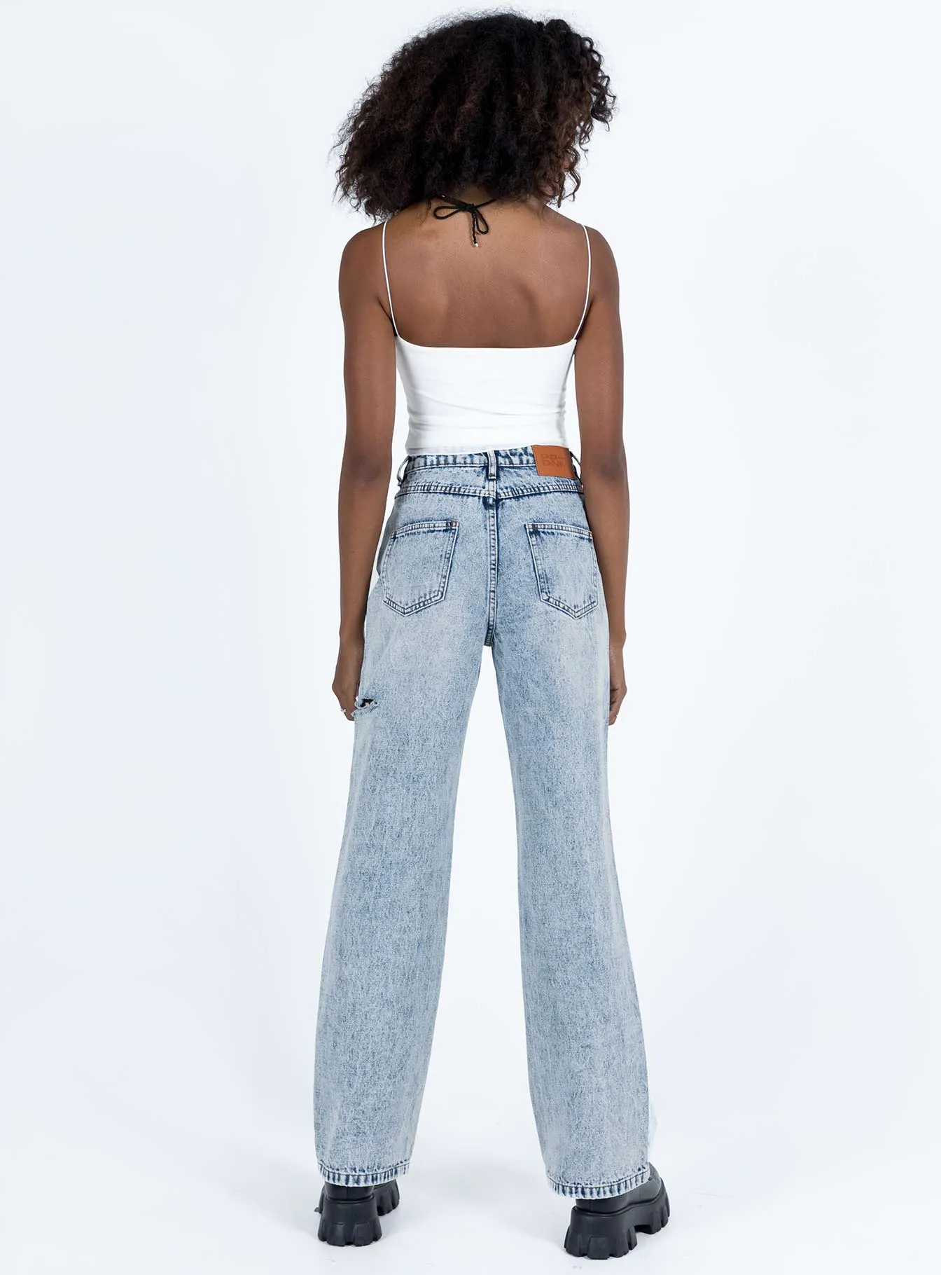 Johnston Wide Leg Jeans Mid Wash Blue Wear It All