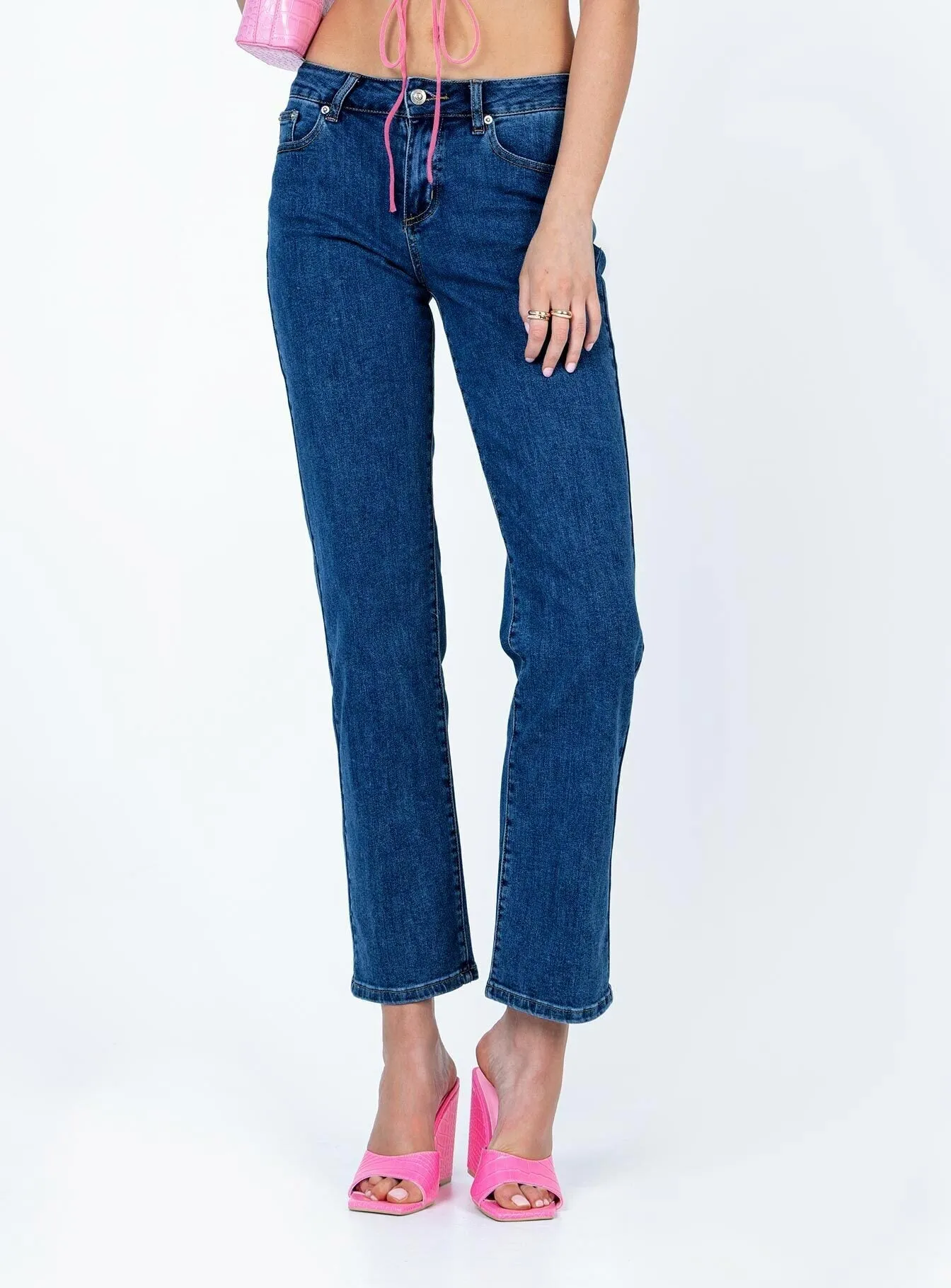 Rhye Low Rise Jeans Mid Wash Denim Cool Essentials