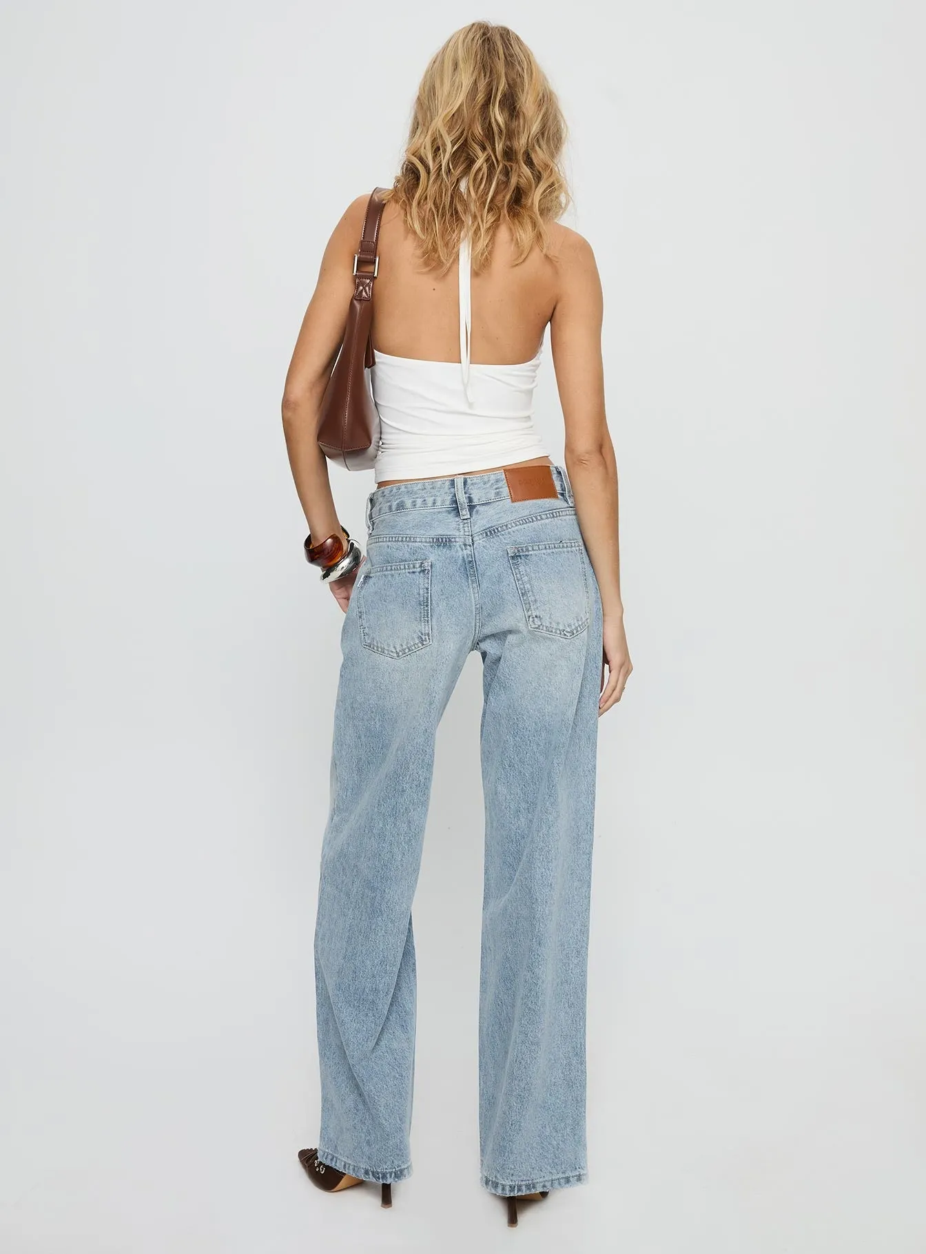 Simple Utility All Rounder Serenitia Mid Rise Straight Leg Jeans Light Wash Tall
