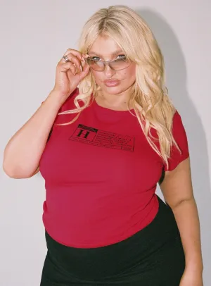 FadeResistantPrint Horror Night Tee Red Curve