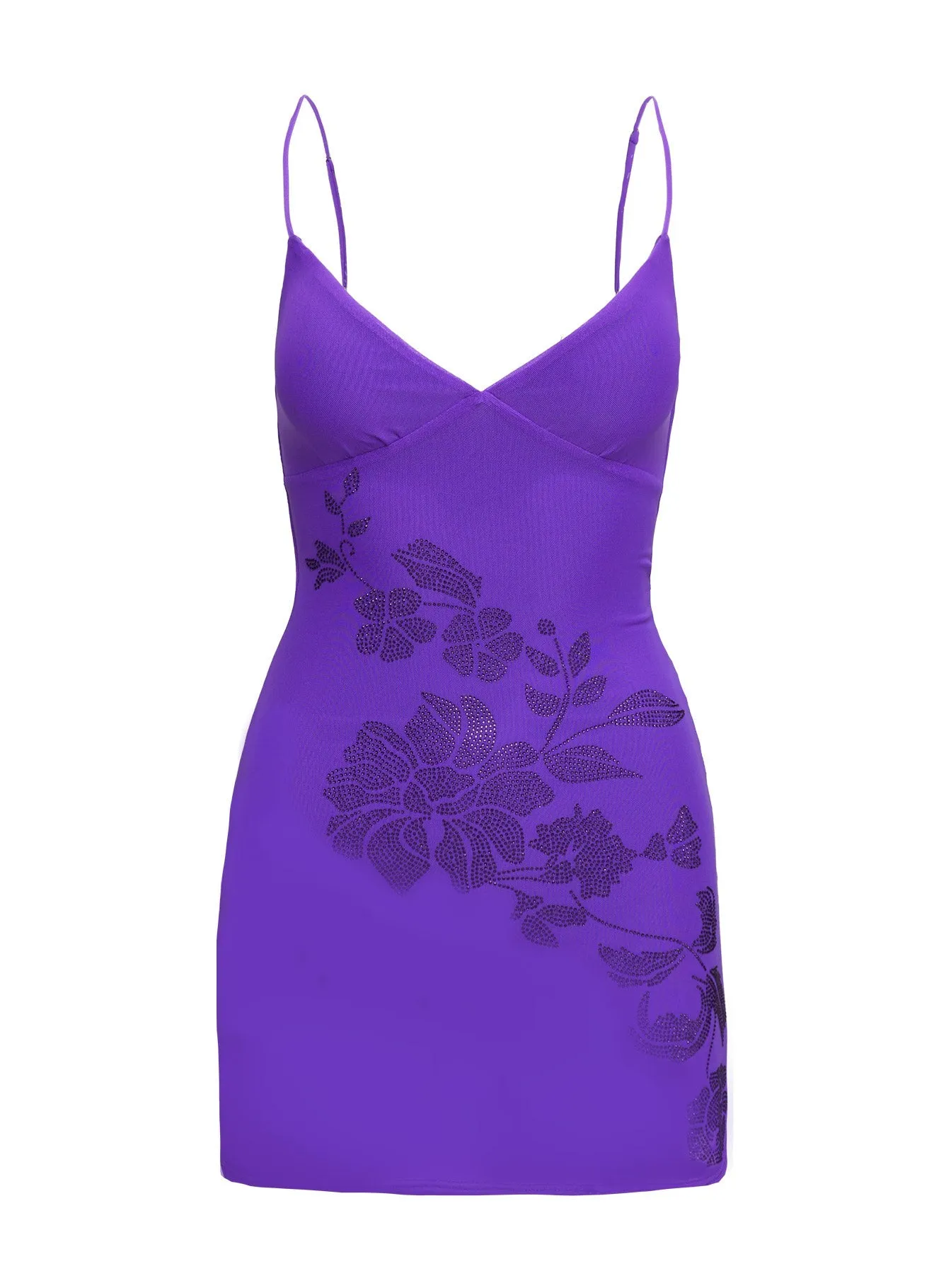 solo wear Fashion Design Harlequin Mini Dress Purple