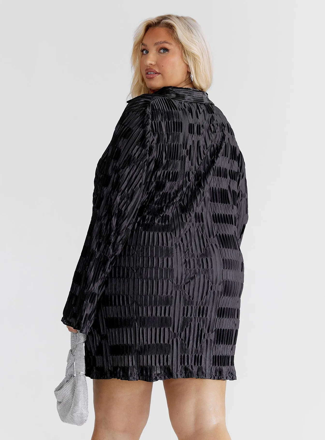 Lila Shirt Dress Black Curve Playful Fashion