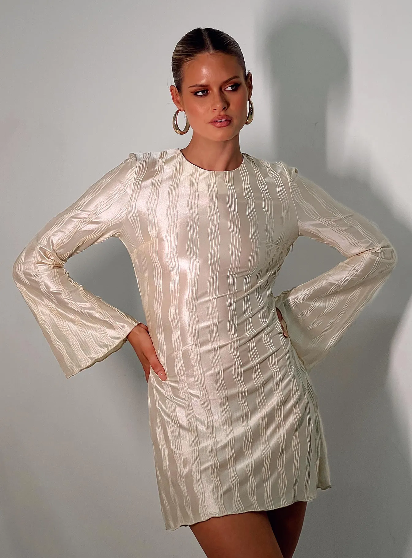 Summer Style Scene Hot Venaya Mini Dress Champagne