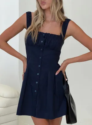 Wait For You Mini Dress Navy City Beat Chic Appeal