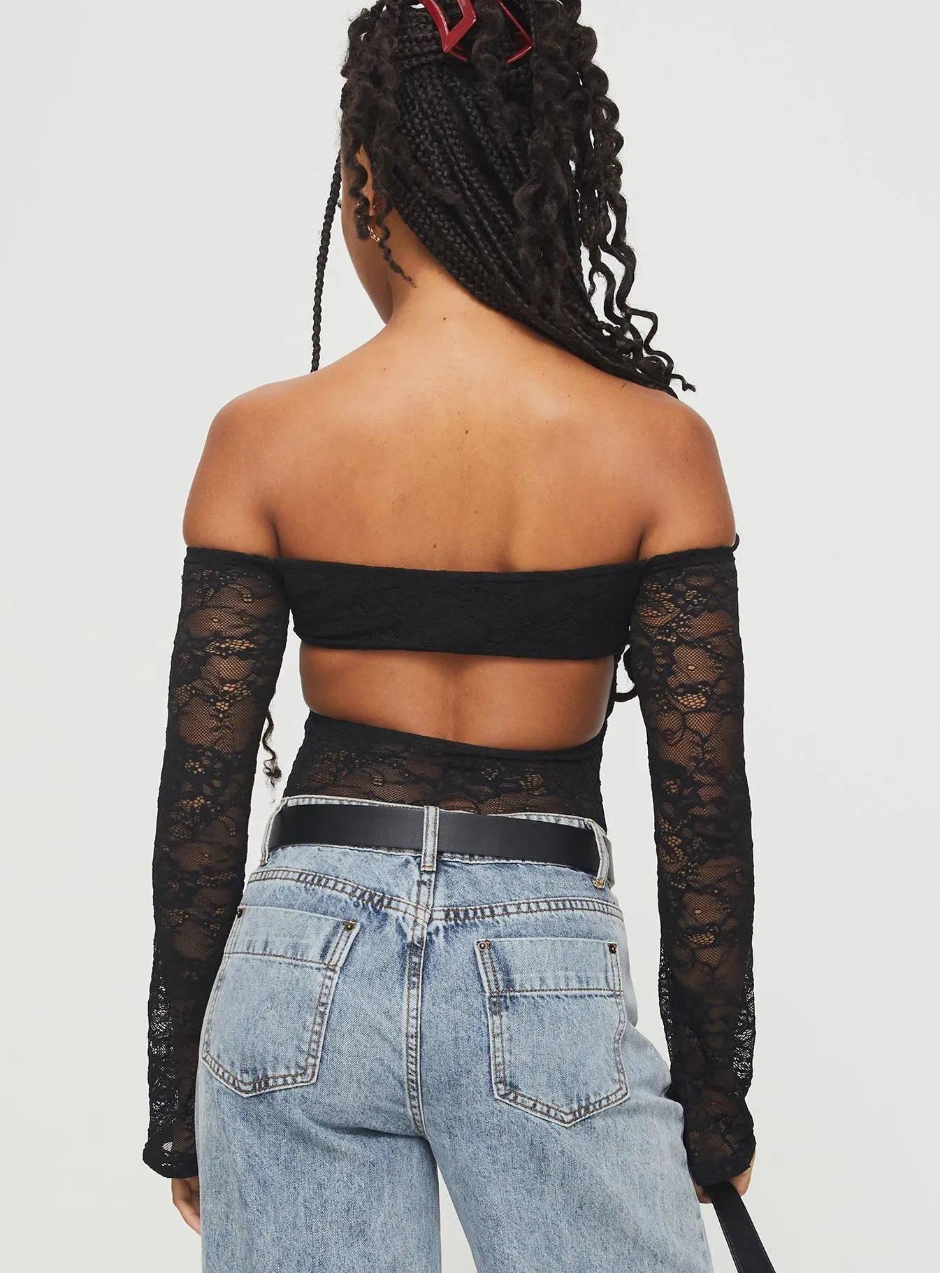 Belmar Lace Bodysuit Black Casual Picnic
