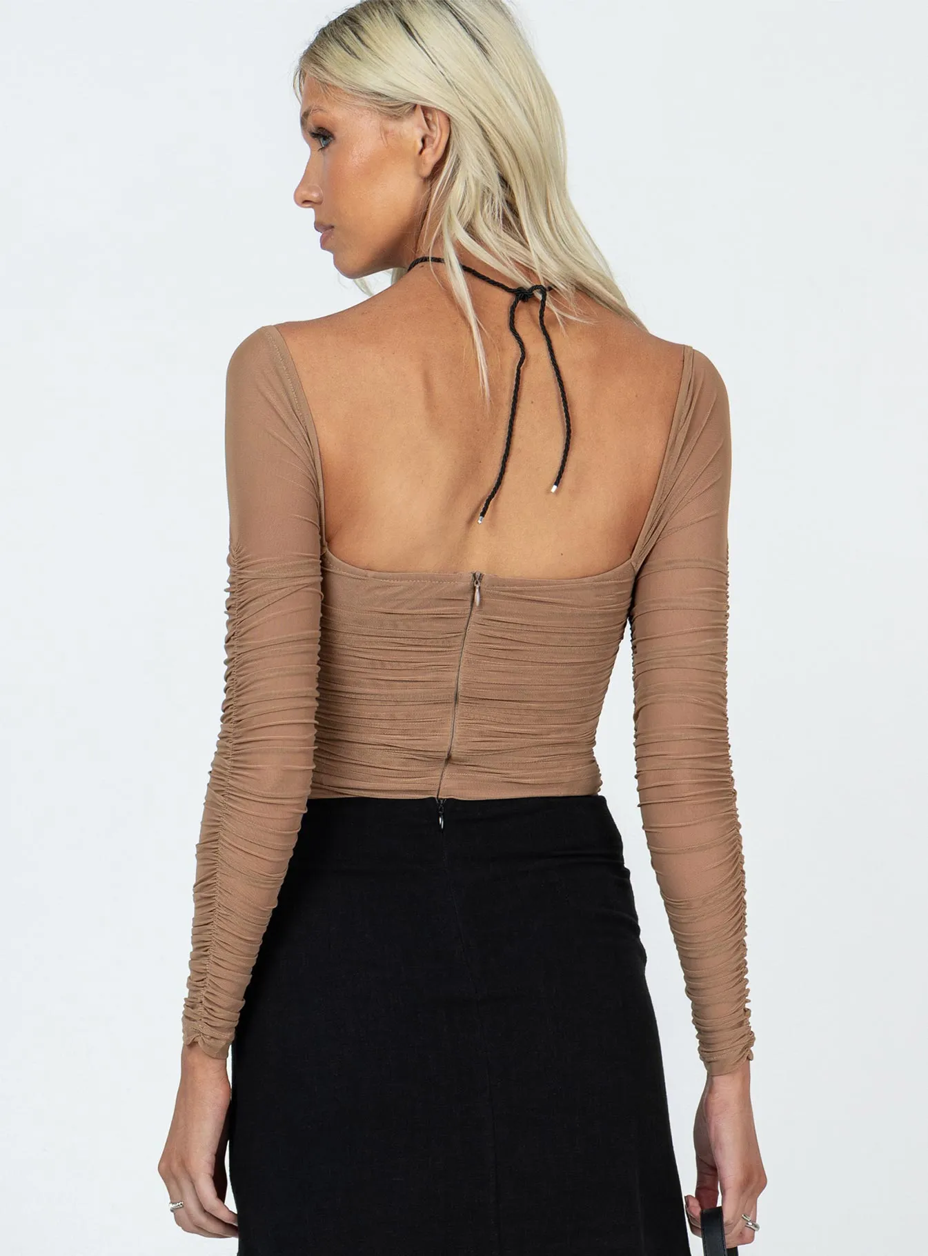 Luxury Slim Delany Bodysuit Beige Tall