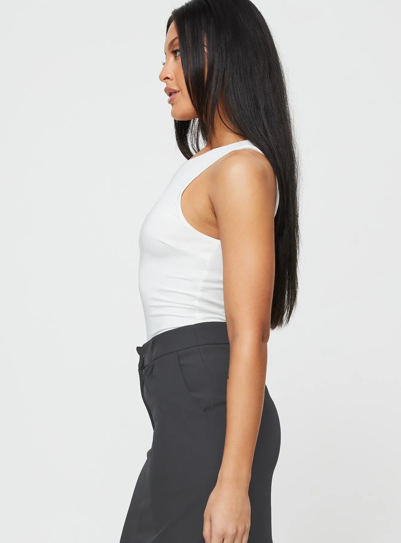 Karimo Bodysuit White Simple Picnic