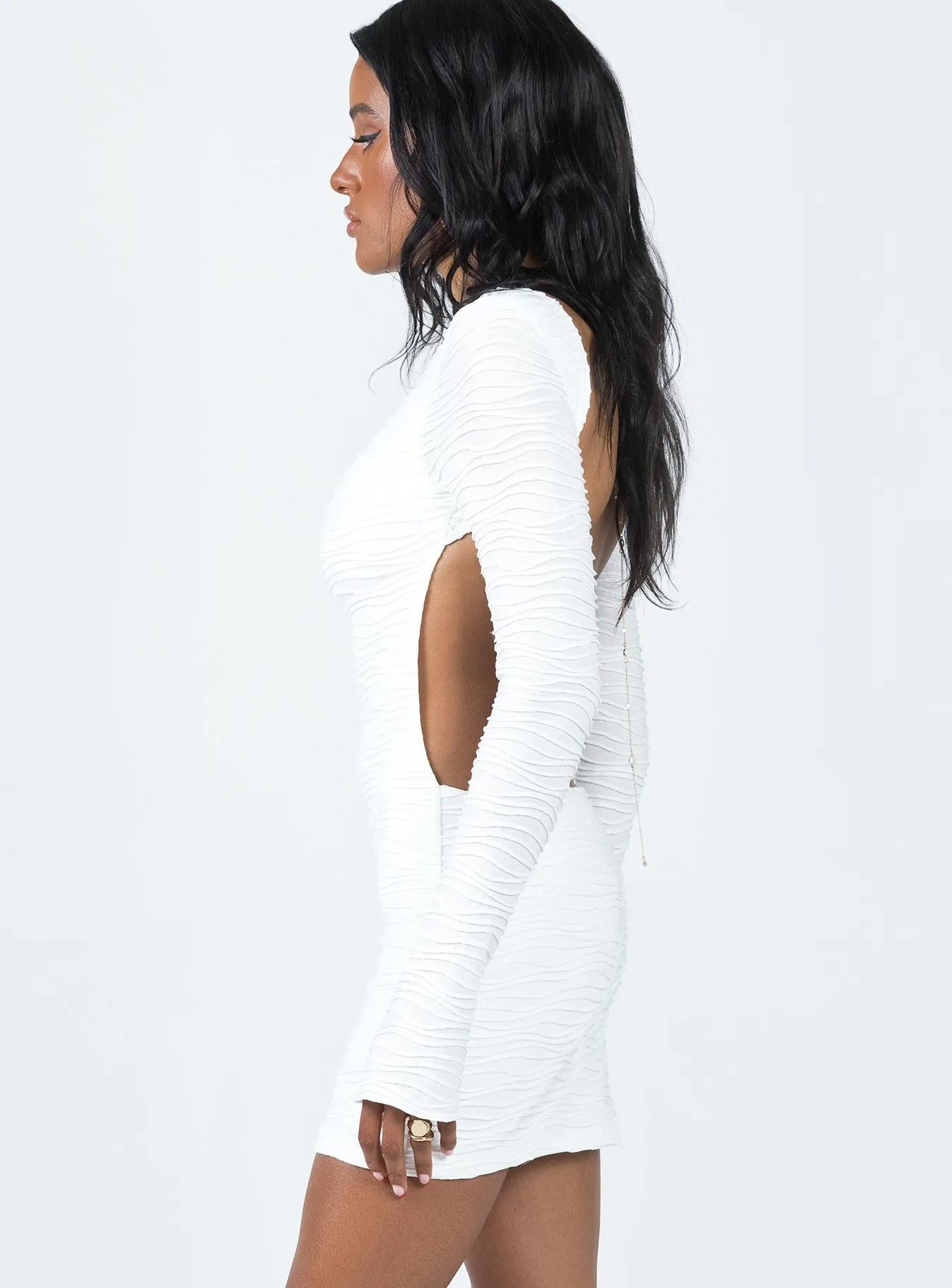 Cozy Fashion Ignite Mini Dress White