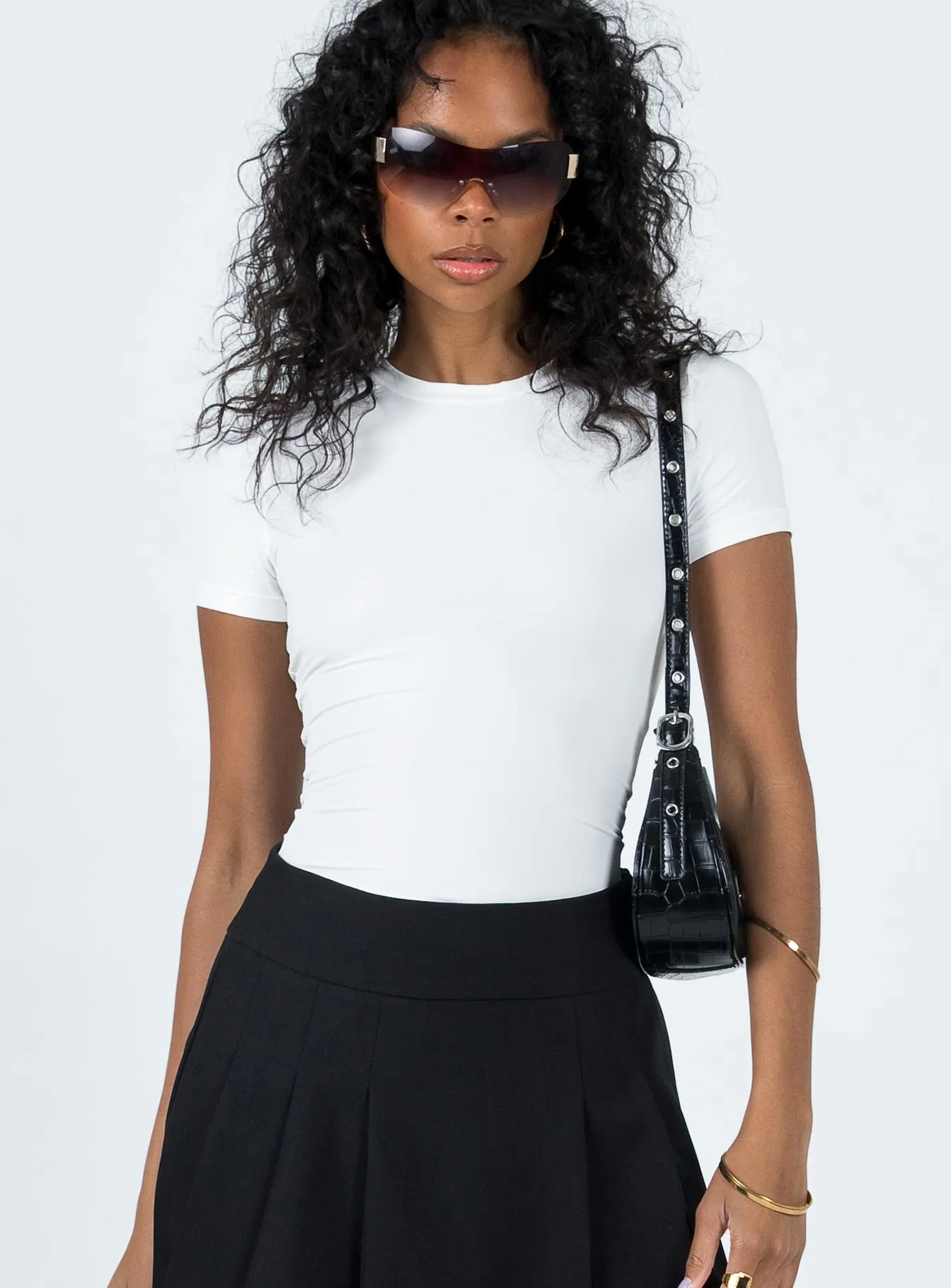 Seam Free Shoulders Essential Wear Lowell Top White