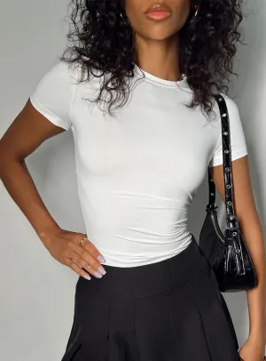 Outdoor Leisure Look High Density Knit Lowell Top White