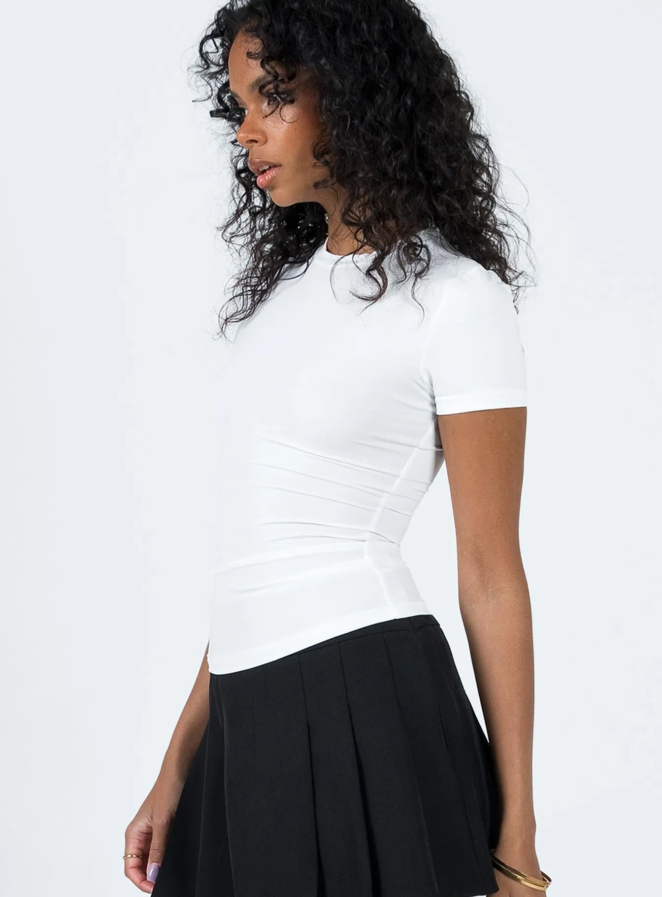 Breathable Material Lowell Top White