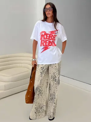 Naylor Mid Rise Wide Leg Jeans Animal Spot Always Needed