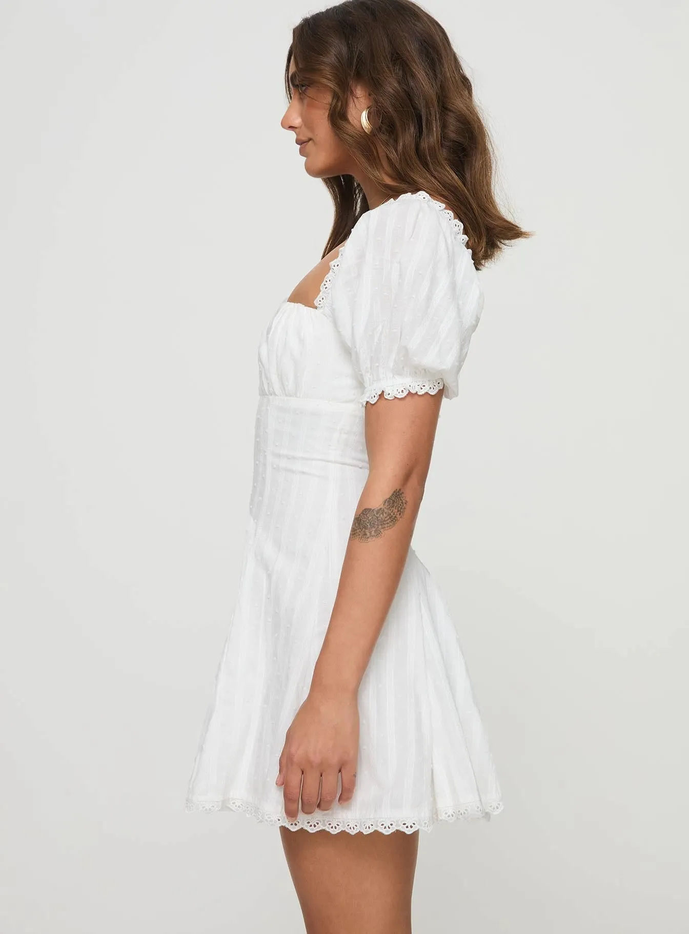 City Star Rabatia Mini Dress White