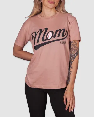 Light Flow Baseball Mom Warm-up Tee - Blush Quartz