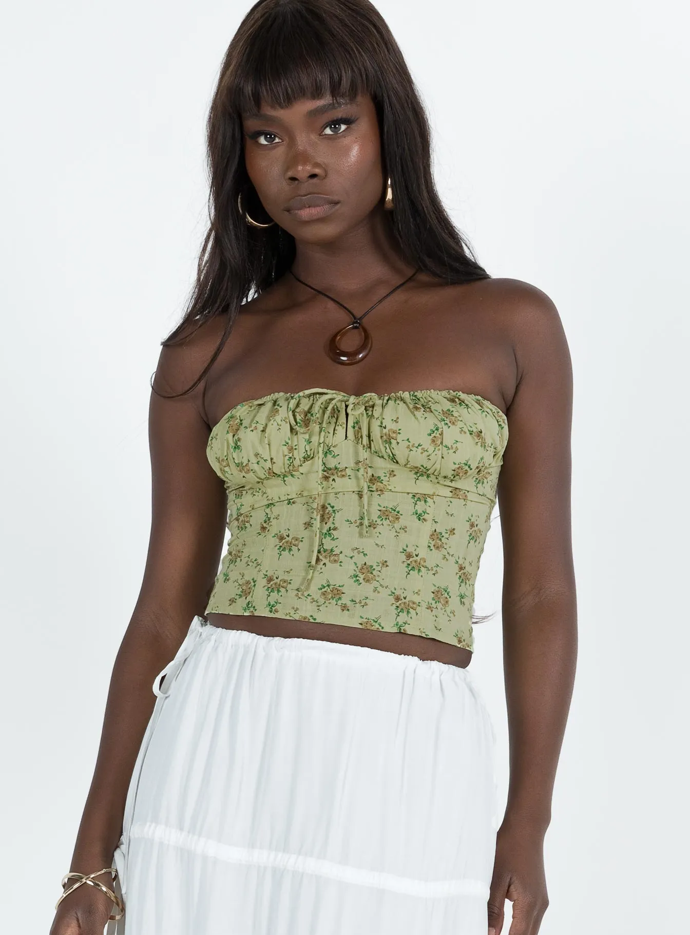 SlimFitAdaptation WaterResistant Rizzi Top Green Floral