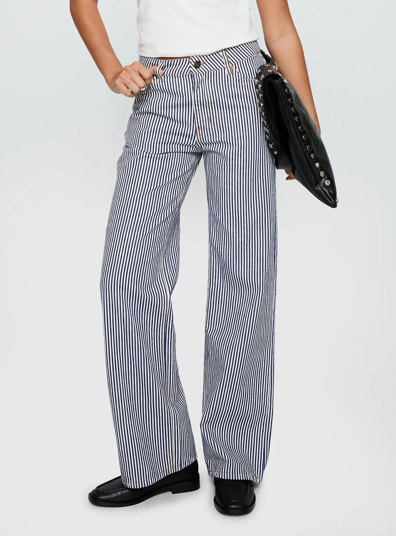 Regular Look Top Model Jean Navy Stripe