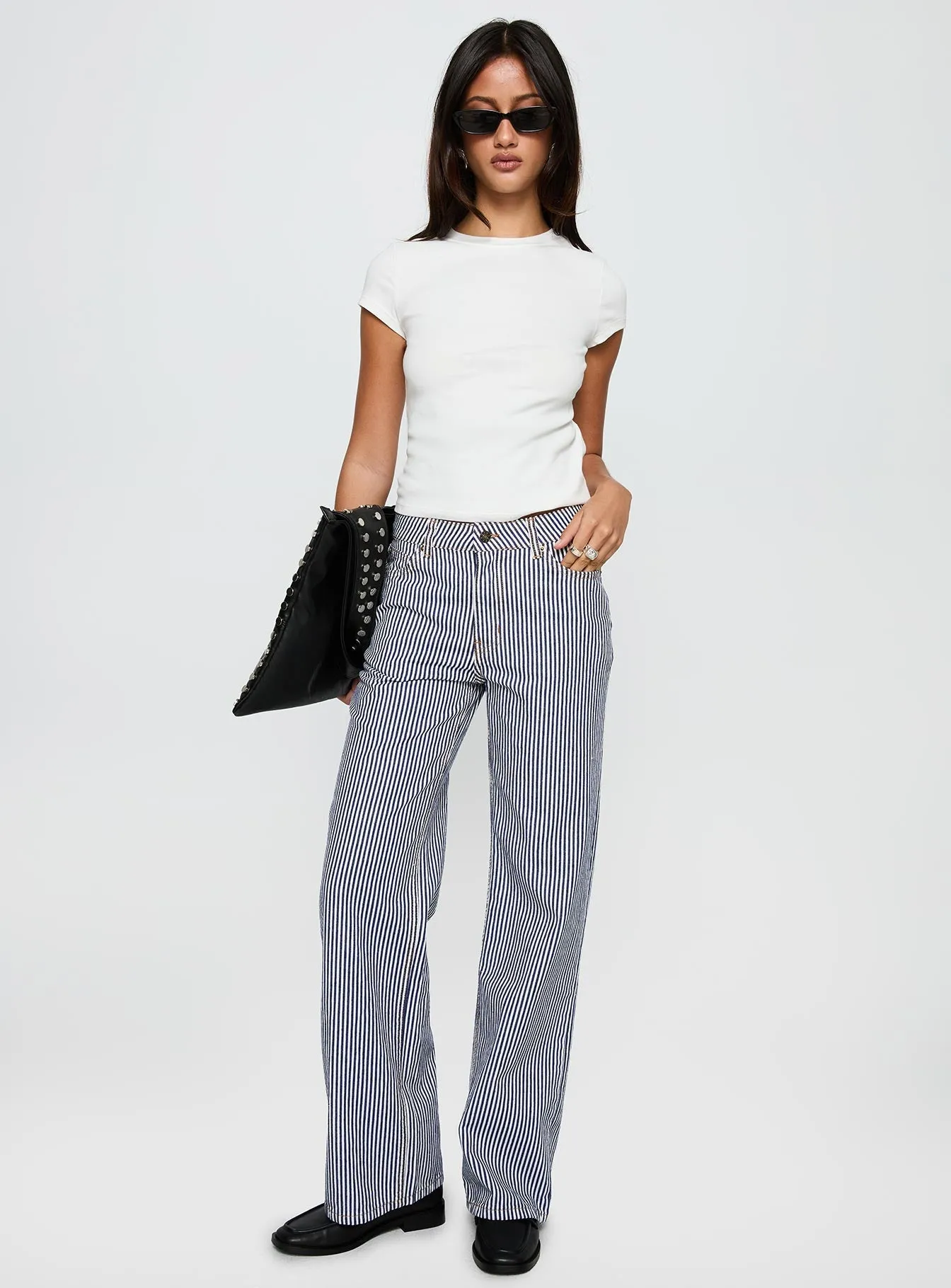 Modern Spring Mood Top Model Jean Navy Stripe