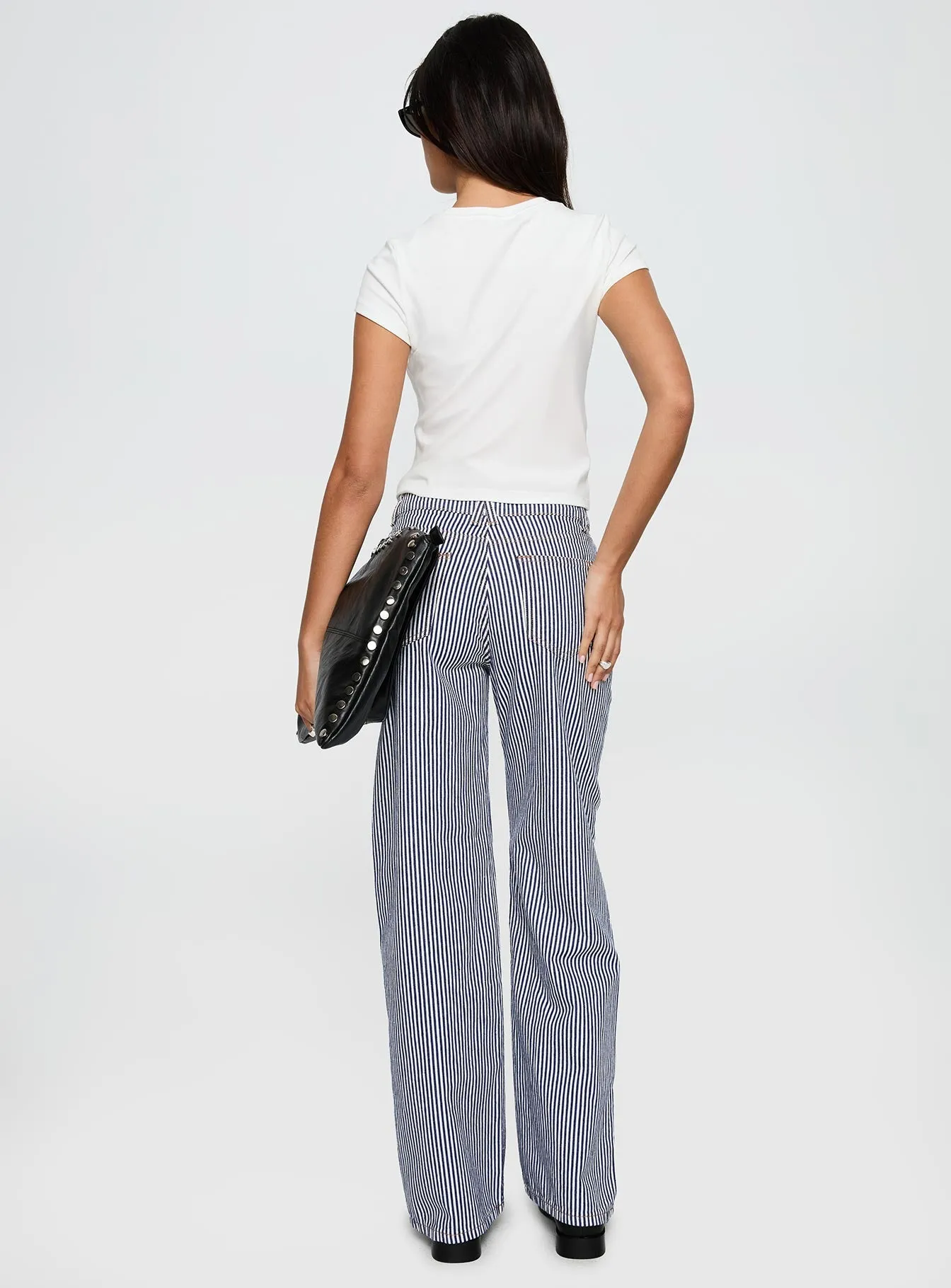 No Hassle Fit Formal Fashion Lover Top Model Jean Navy Stripe