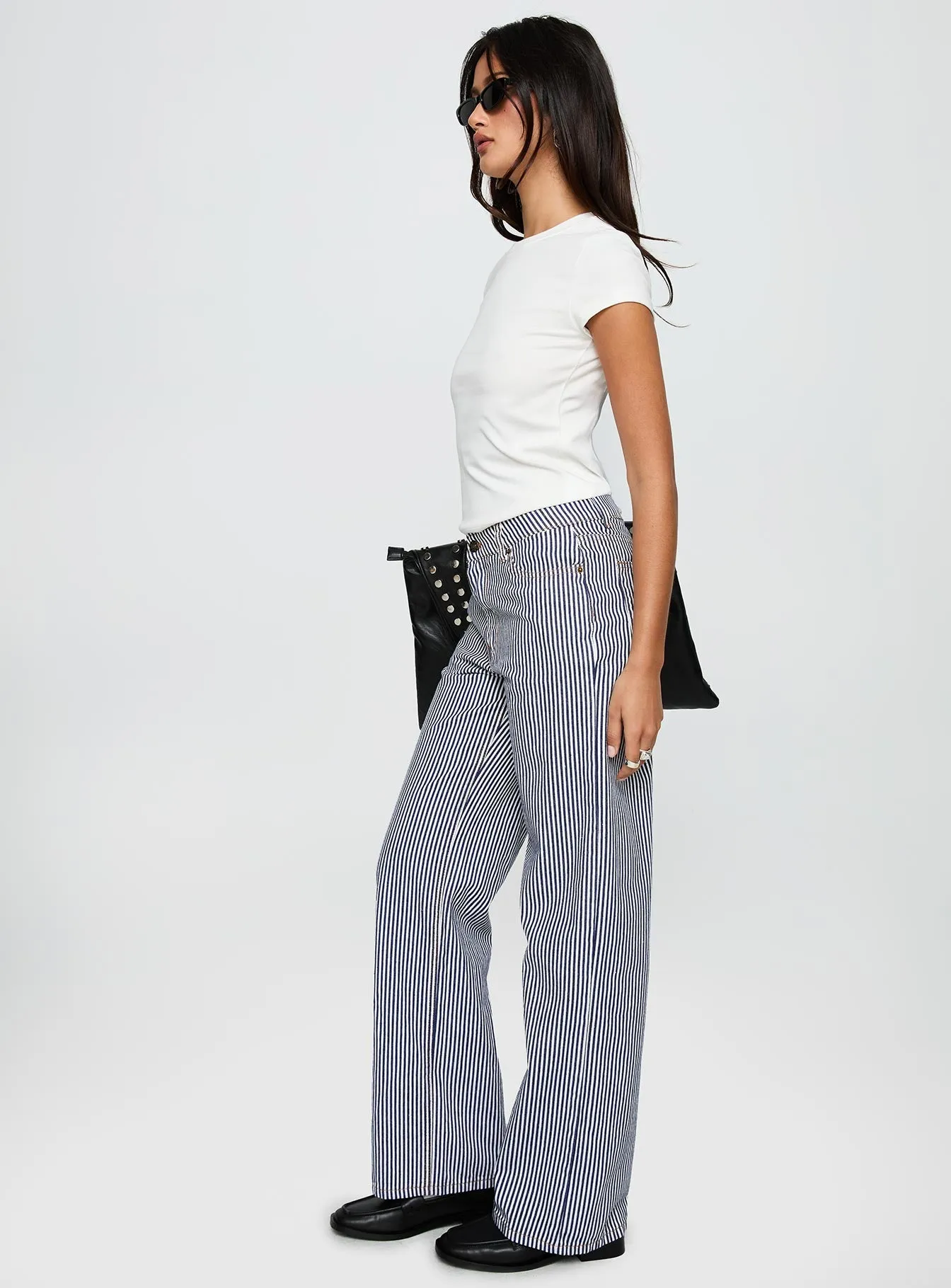 Top Model Jean Navy Stripe Couple Look Modern Comfortable fit