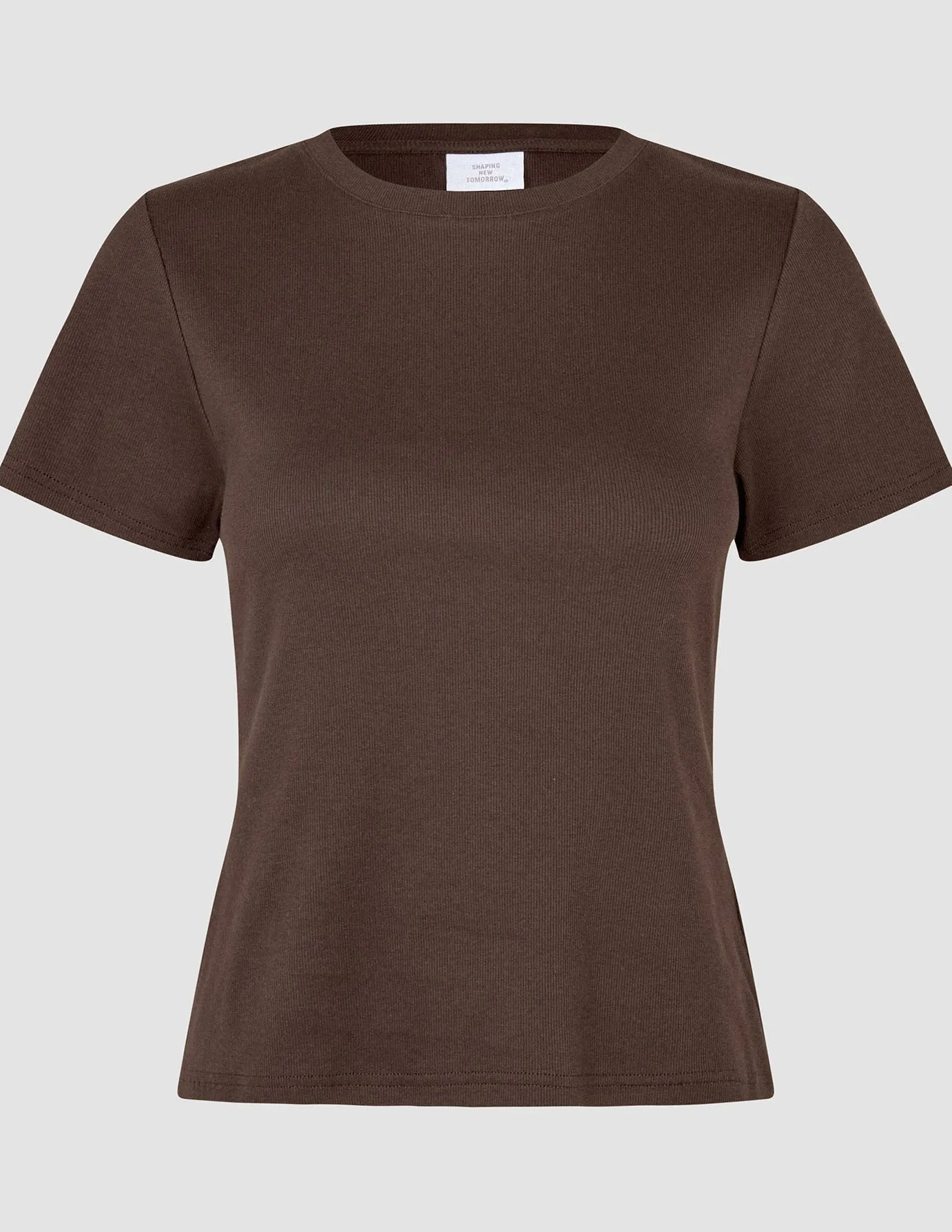 Women's Rib T-Shirt Espresso Sustain Glow Colorfast Technology