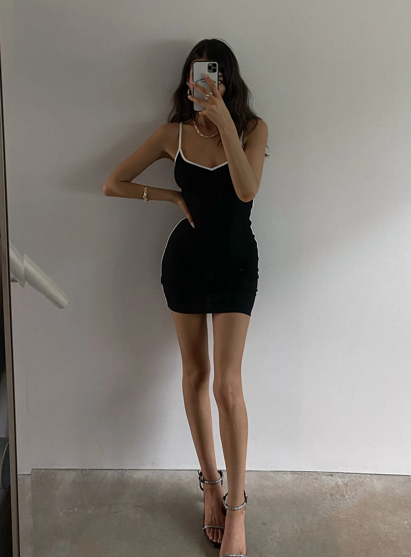 Arabellae Mini Dress Black Street Ready Stretch Fit Design