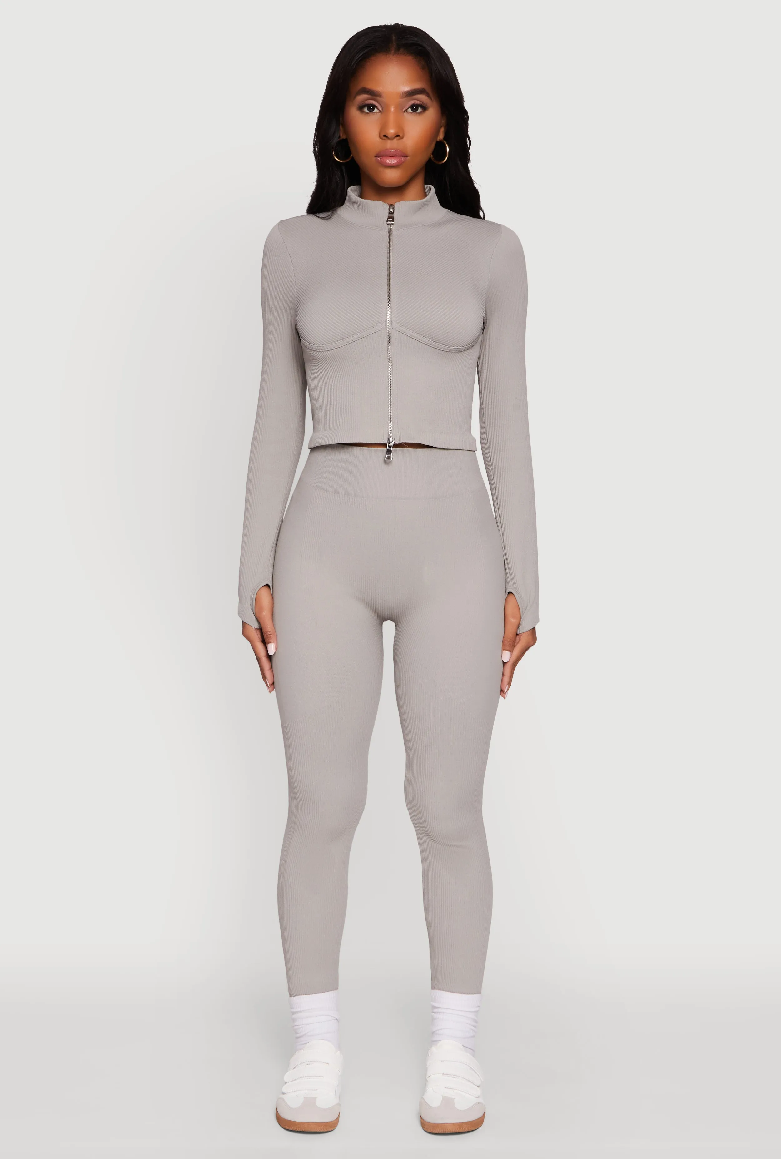 Weightless Compression Seamless Ribbed High Waisted Leggings