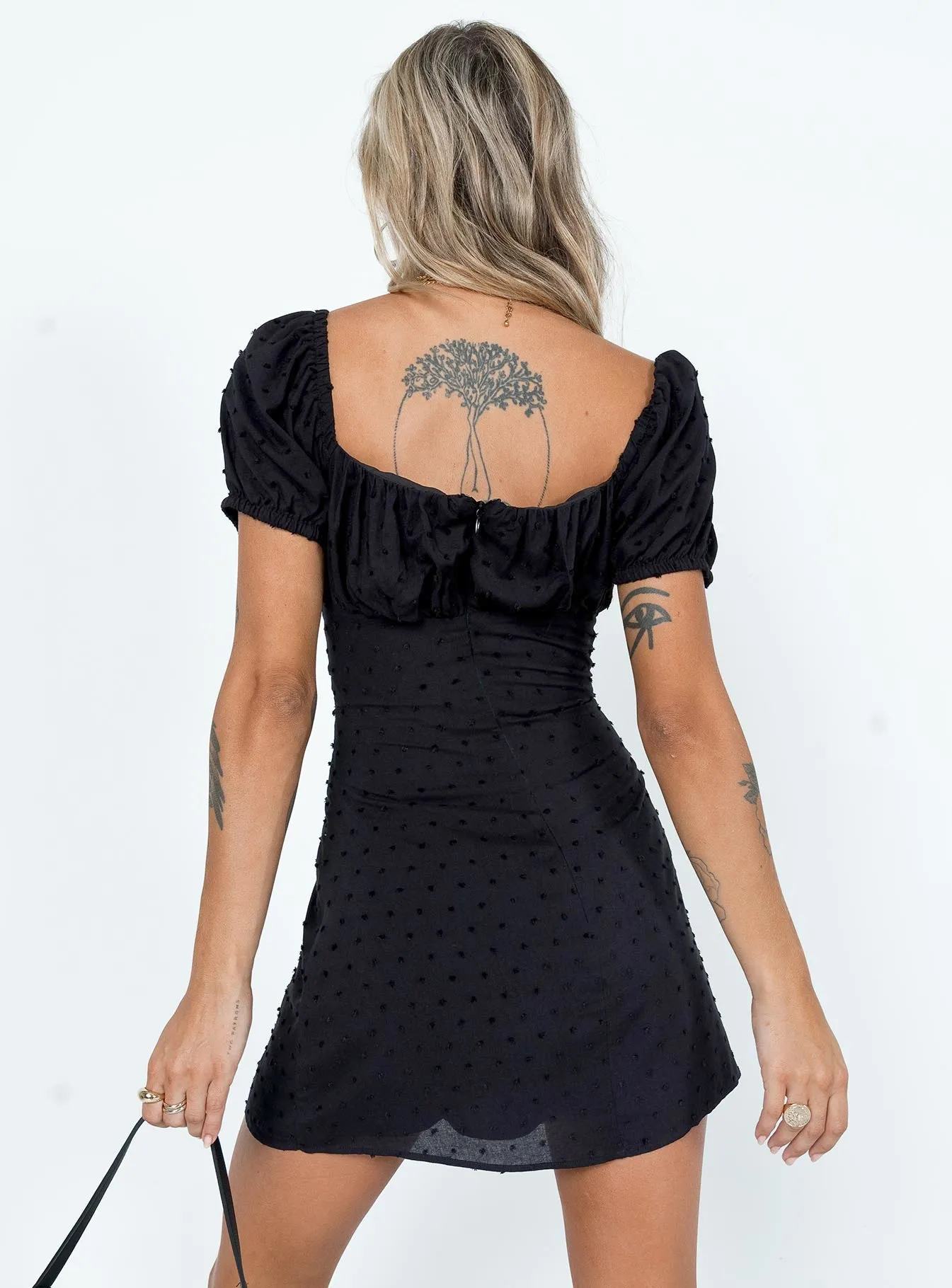 Fauci Mini Dress Black Simple Chic