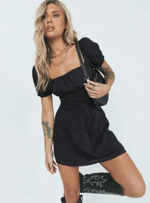 Pop Rush Street Chic Fauci Mini Dress Black